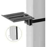 CondoMounts Outdoor Single Layer Floating Shelves for Soundbars, Gaming Consoles | No Drill Floating Shelf | Pole Mount Shelf | Gazebo Shelf | 7 lbs Capacity | Fits 3-in to 16-in pole
